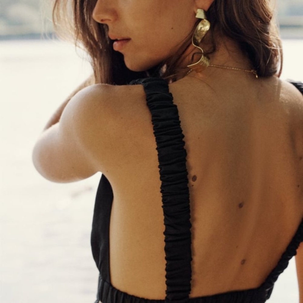 Zara Black Cage Back Maxi Dress - Picture 4 of 11